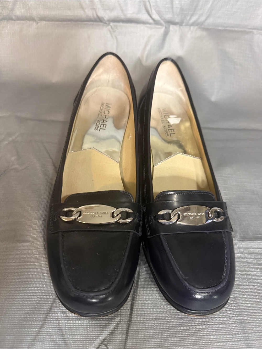 MICHAEL Michael Kors Women's Navy Leather Loafers
